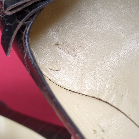 Isaac Mizrahi Crocodile Pattern Leather Pumps, Made In Italy, Vintage? - Picture 6 of 16